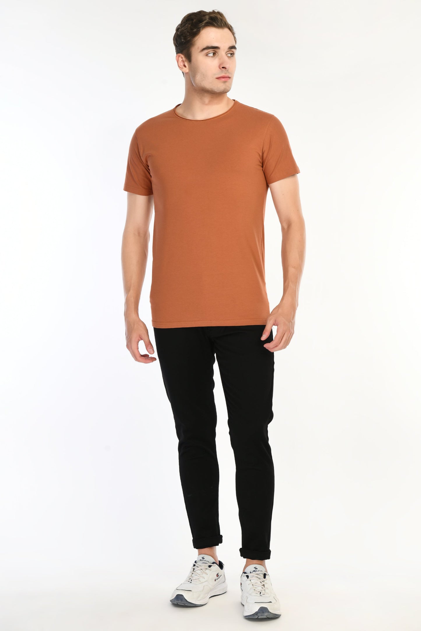 Rust Brown Slim Fit T-shirt