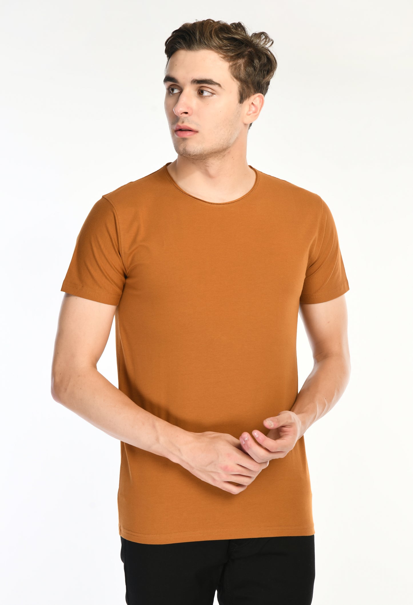 Rust Brown Slim Fit T-shirt