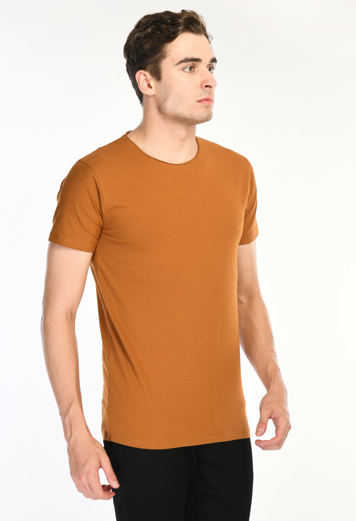 Rust Brown Slim Fit T-shirt