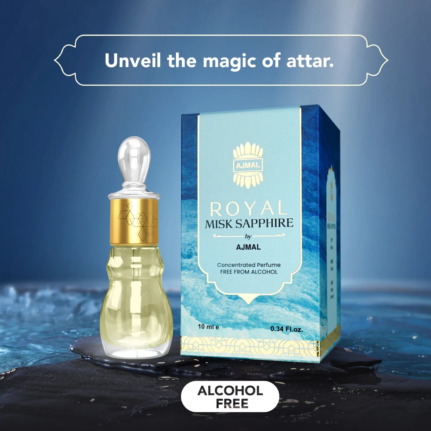 ROYAL-MISK-SAPPHIRE Non-Alcoholic Attar 10ML for Unisex