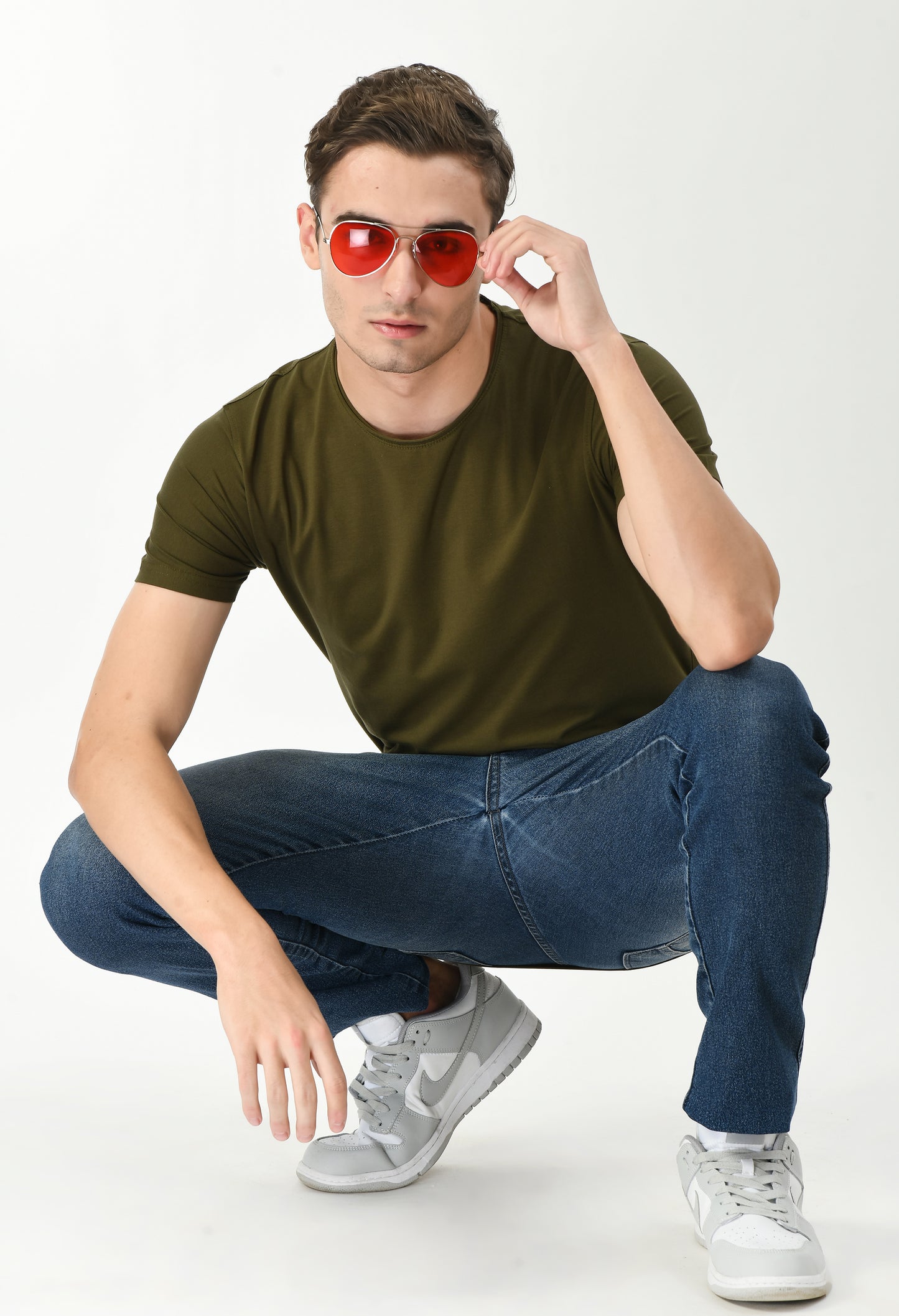 Olive Green Slim Fit T-shirt