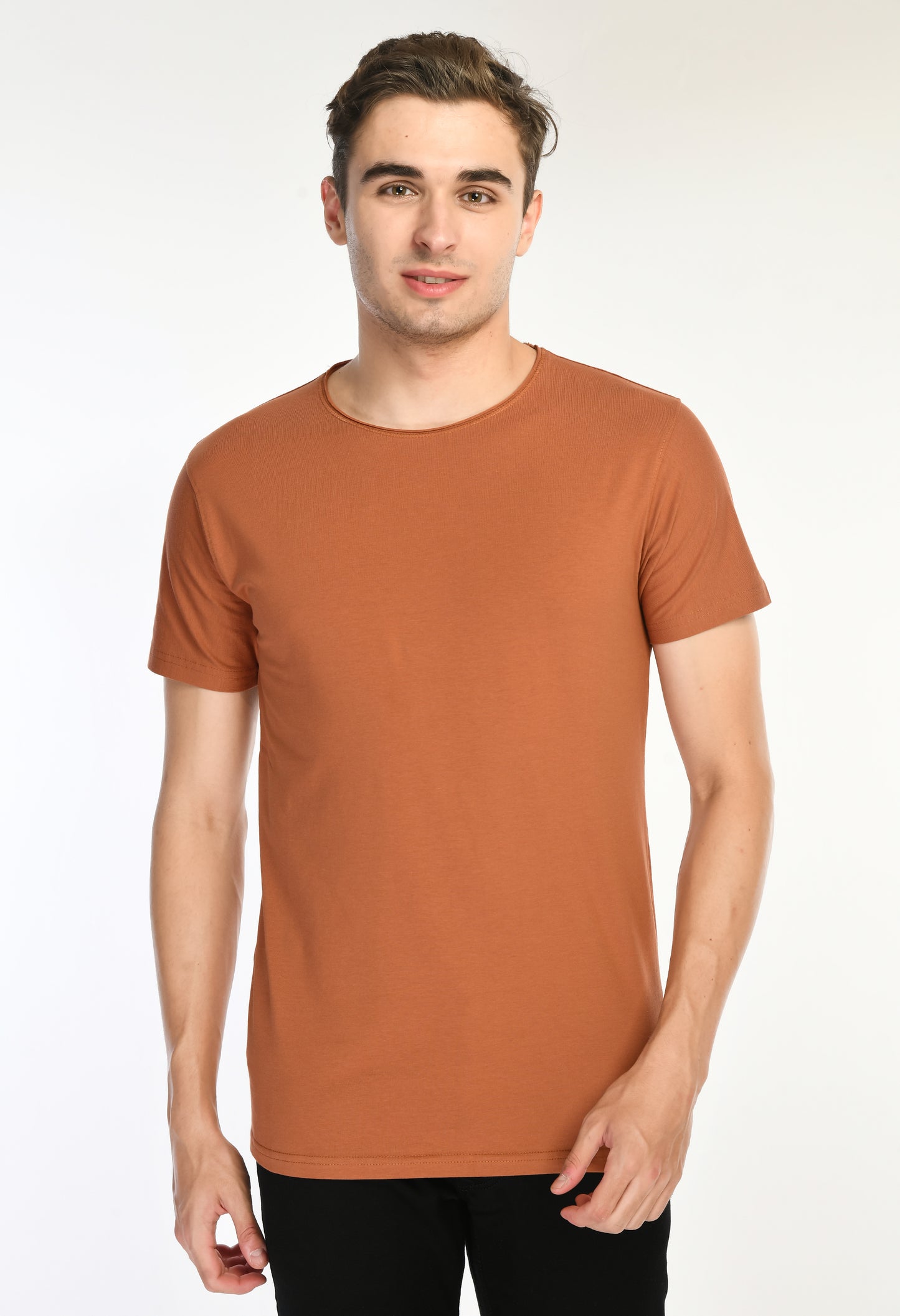Rust Brown Slim Fit T-shirt