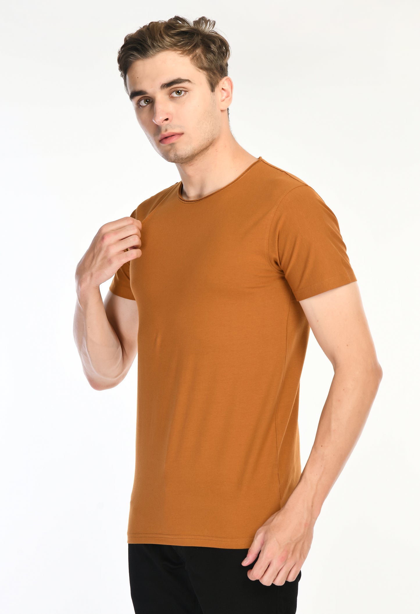 Rust Brown Slim Fit T-shirt