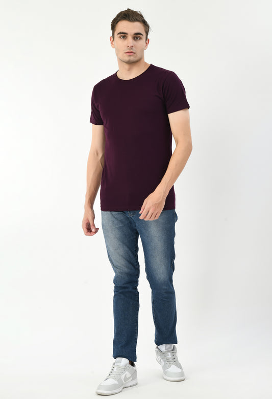Maroon Slim Fit T-shirt